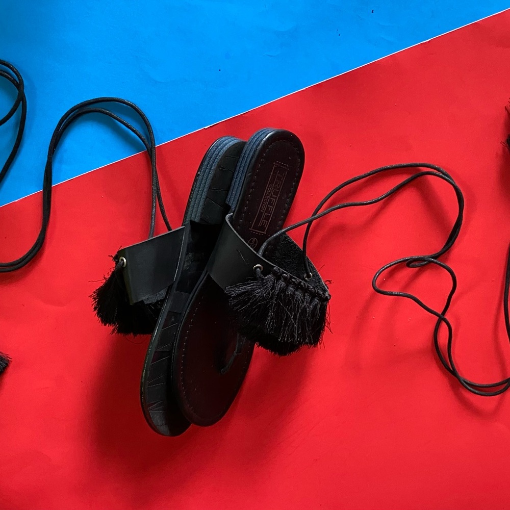 Truffle  leather and tassels